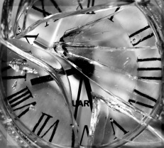 broken smashed clock time age
